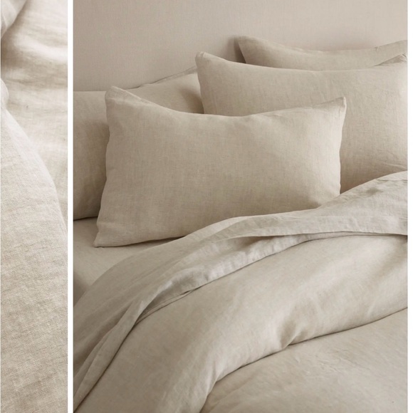 Quince European Linen Chambray Duvet Cover Set - Picture 2 of 6